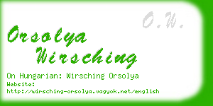 orsolya wirsching business card